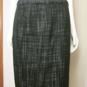 Michael Kors Size 8 Black Tweed pencil skirt